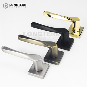 Accessoires de poignée de porte fantaisie Antique Bronze or ensemble complet en alliage de Zinc intimité à l'intérieur de la poignée de serrure de porte luxe moderne - Product Image 3