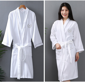 High Quality Wellness <strong>Waffle</strong> <strong>Robe</strong> Kimono Collar with Custom logo Cotton Spa Hotel Luxury <strong>Robes</strong> Women Spa Salon <strong>Robe</strong> with logo - Product Image 5