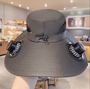 Chapeau de pêcheur solaire camouflage à double ventilateur, forte ventilation, pour l'été, l'extérieur, l'alpinisme et la pêche, protection solaire - Product Image 6