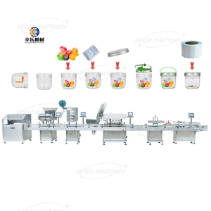 GMP 16 Lane Auto vitamina C imballaggio bottiglia gommosa pastiglia di caramelle conteggio riempimento tappatura ed etichettatrice linea di produzione - Product Image 2