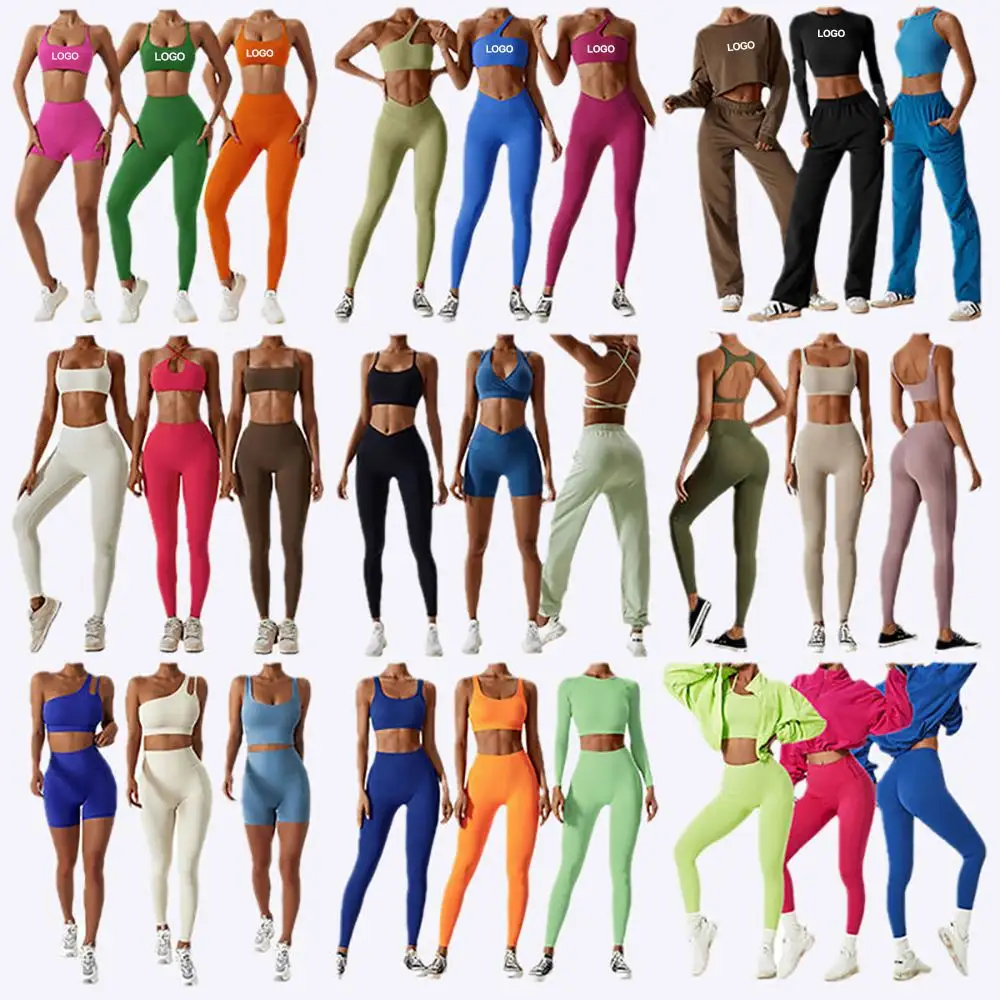 Ecbc Custom Activewear Gym Fitness Set Rugloze Sportbeha Atletische Sexy Actieve Kleding Yoga Workout Sets Voor Vrouwen