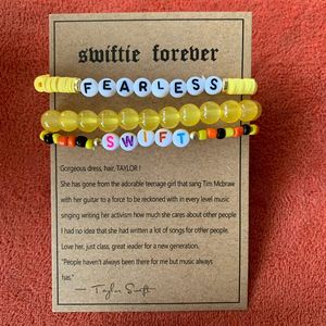 Hot Bán Bán Buôn Mềm Đất Sét Vòng Đeo Tay Set <span class=keywords><strong>Swiftie</strong></span> Tình Bạn Đính Cườm Thư Tiếng Anh Bangle Cho Phụ Nữ Cô Gái - Product Image 6