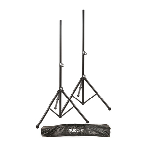 QUIK LOK - S/171PAK-BB, paire de supports de haut-parleurs, trépied en acier, sac de transport, système de verrouillage à anneau, hauteur réglable, noir - Product Image 1