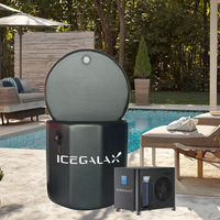 ICEGALAX 1HP Smart WIFI Control Refroidisseur d'eau froide Bain de glace avec pompe de filtre de générateur d'ozone pour les applications de refroidissement