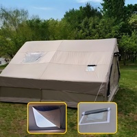 Tente de camping gonflable d'extérieur 8-12 personnes PVC imperméable 3000+mm Quatre saisons Double couche Ouverture automatique rapide en 12 secondes