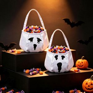 Bolsa de Regalo de Halloween Personalizable, Súper Suave, de Felpa, con Diseño de Calabaza, Mini Cubo para Dulces, para Niños - Product Image 2