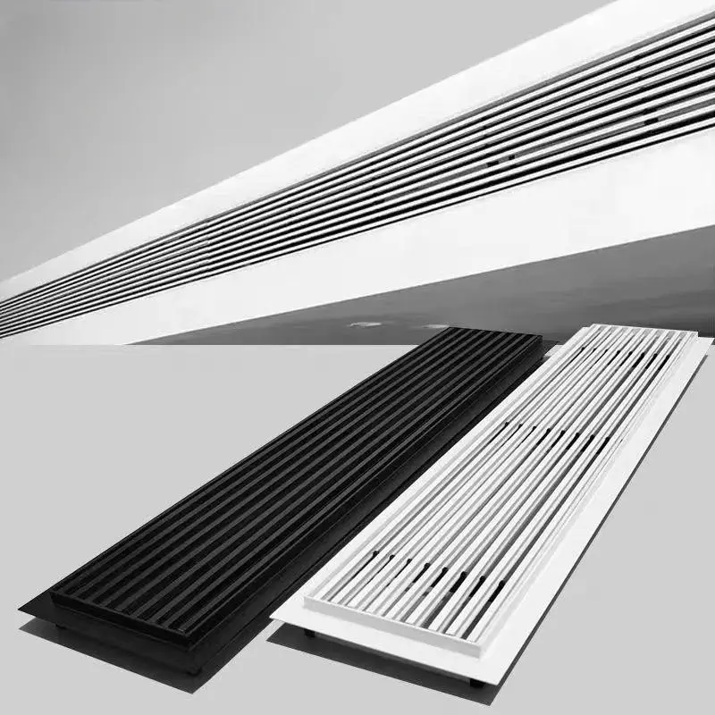 Rejilla de retorno de aire de plástico ABS personalizada OEM ODM rejilla de ventilación de salida de aire cubierta de ventilación de aluminio