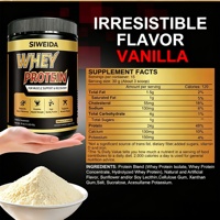 Protéine Whey Poudre Vanille 24g Isolat Récupération Musculaire Soutien Croissance Nutrition Sport Supplément 1LB 453g