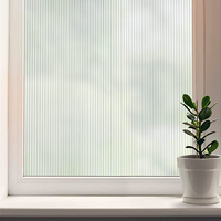 Selbst klebende dekorative Reeded Glass Protect Office Arthome Wand dekoration 3D-Fenster Datenschutz folien