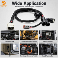 Harnais de câblage automobile personnalisé multi-branques avec manchon tressé, joint en caoutchouc, PVC, homologué 600V, assemblage de plusieurs connecteurs automobiles