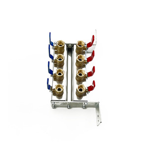 Double <b>Row</b> Water Distributor With Ball Valve For Injection Molding <b>Machine</b> Cooling Pipe System Metal Multi Pipe Flow Control - Product Image 4