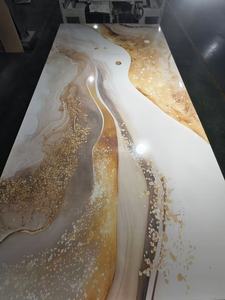 Nouveau arrivé 4x8 Imitations marbre UV panneau mural Brillant Stratifiés marbre artificiel <span class=keywords><strong>feuille</strong></span> de plastique pvc fabricant de panneaux muraux - Product Image 3