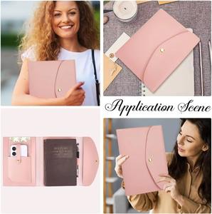 Organisateur de couverture de carnet en cuir PU de qualité supérieure avec plusieurs poches et emplacement pour téléphone, idéal pour la maison, le bureau, le télétravail et les étudiants – Couverture souple - Product Image 5