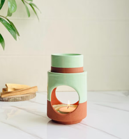Brûleur à huile en céramique, chauffe-cire, porte-bougie chauffe-plat, diffuseur d'aromathérapie, décoration de salle de spa et de yoga, cadeau anti-stress