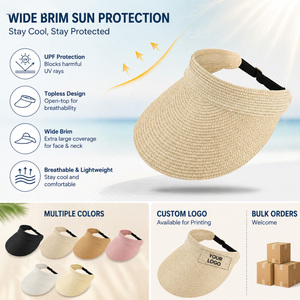 <span class=keywords><strong>Visera</strong></span> de Paja de Ala Ancha con Logotipo Personalizado, Transpirable, para Golf, <span class=keywords><strong>Playa</strong></span> y Actividades al Aire Libre, para <span class=keywords><strong>Mujer</strong></span> - Product Image 4