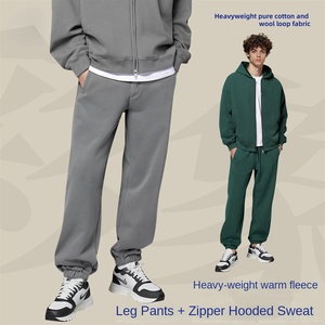 เสื้อผ้าผู้ชายใหม่ ฤดูใบไม้ร่วงและฤดูหนาว 2025 เสื้อสเวตเตอร์ขนแกะทรงบ็อกซี่แบบกว้าง สไตล์ยุโรป-อเมริกา ซิปคู่ - Product Image 4