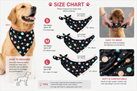 Bandana pour chien en imitation soie imprimée sur mesure, double face, transfert thermique, écharpe personnalisée pour chiens et chats