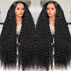 باروكة شعر بشري برازيلي كاملة الدانتيل 13×6 بدون غراء، باروكة أمامية بدانتيل 13×4 بتموجات مائية ومحاذاة للبشرة، متوفرة بالجملة - Product Image 1