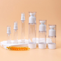 Flacon pompe sans air en PP, conteneur cosmétique vide pour sérum et crème contour des yeux