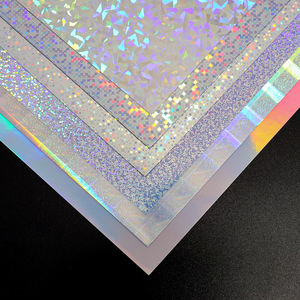 Autocollants holographiques adhésifs en acrylique personnalisés, simple face, imperméables, imprimables par jet d'encre, feuille de masquage PE A4 pour imprimante jet d'encre - Product Image 1