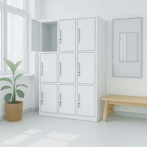 خزانة ملفات معيارية حديثة 3 طبقات قابلة للقفل ، خزانة ملفات E0 من الميلامين بسطح متحرك ، تتميز بميزة تخزين آمن للملفات المكتبية المنزلية - Product Image 3