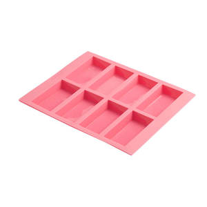 <span class=keywords><strong>Moule</strong></span> de cuisson en <span class=keywords><strong>silicone</strong></span> personnalisé de qualité alimentaire à 8 cavités rectangulaires pour gâteaux moules à <span class=keywords><strong>chocolat</strong></span> facile à démouler - Product Image 2