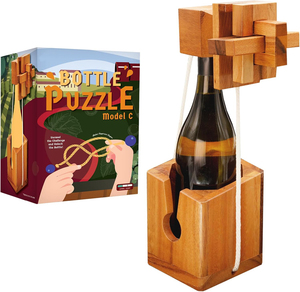 Puzzle 3D en bois défiant sur le thème des bouteilles pour adultes – Idéal pour les soirées jeux et les fêtes - Product Image 3