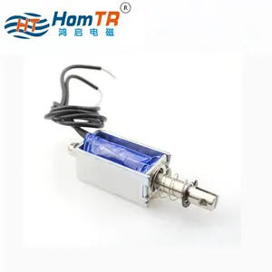 HomTR Elektromagnet Mini 12V Dc 24V, Solenoid Tarik Tarik Dorong