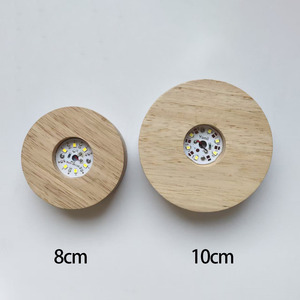 <span class=keywords><strong>Lampe</strong></span> de chevet LED <span class=keywords><strong>sans</strong></span> <span class=keywords><strong>fil</strong></span> en bois avec base tactile, <span class=keywords><strong>rechargeable</strong></span> USB Type C, support rond, logo personnalisé - Product Image 5