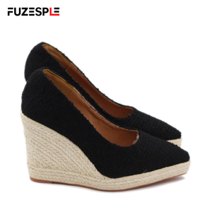 Women's 2025 <strong>Wedge</strong> Pointed Toe <strong>Low</strong> Cut Fisherman Shoes Thick Sole High Heels Fashionable Comfortable Shoes Ladies Heels - Product Image 6