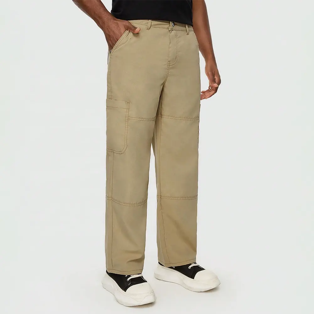 MJ169 celana jins elastis untuk pria, celana jins lurus dengan saku samping, celana jins pria