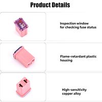 Kit de Fusibles Automotrices de Cerámica Cuadrados de Acción Lenta, Estándar PEC MCASE Jcase, DC58V, Surtido para Vehículos Comerciales Eléctricos FMM-40