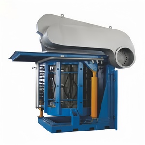 Corps en acier de fréquence moyenne four de fonte électrique de fer d'induction de capacité de 1000 kilogrammes four de fusion inclinable hydraulique de 1 tonne - Product Image 1