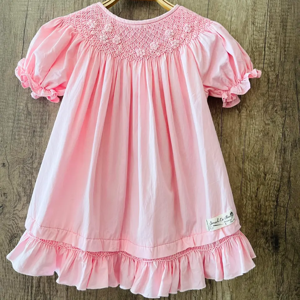 La migliore vendita di HL Viet Thien Nam all'ingrosso Smock abbigliamento per bambina vestito Smocking principessa Design personalizzato OEM ODM dal Vietnam