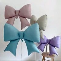 Ballons en aluminium bleu ciel en forme de cœur et nœud papillon, ballons à l'hélium pour la Saint-Valentin et les fournitures de fête de mariage