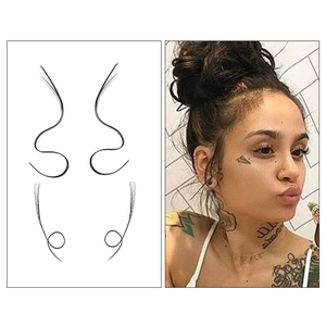 Pegatinas de Tatuajes Temporales Naturales para Rostro y Cabello - Diseños de Cabello de Bebé Sexy, Resistentes al Agua y Ecológicos - Product Image 1