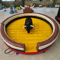 Machine de Bullfighting Gonflable Intérieur/Extérieur pour Adultes - Jeux de Taureau Mécanique, Manège Rotatif Extravagant, Divertissement Ludique en PVC