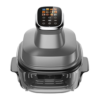 Freidora de Aire Eléctrica Portátil 4 en 1 de Acero Inoxidable, 4L, con Pantalla Táctil Digital, 1500W, para Uso en Exteriores, Modelo KA20026