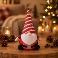 Figurine de Père Noël en fer animée à LED, motif de dessin animé fait main, pliable, gnome 3D, pour jardin extérieur, cour, pelouse, décorations de Noël