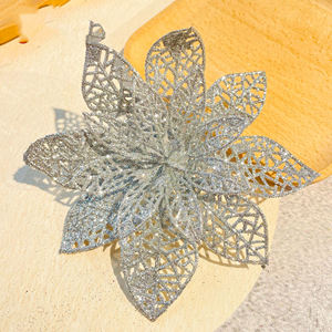 Guirnalda Decorativa de Flores Navideñas Artificiales de 15 cm, Hueca, de Alta Calidad, Ecológica, No Tóxica, Irrompible - Product Image 2