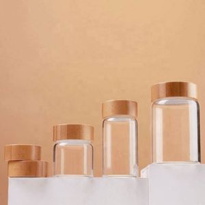 Contenedor de Almacenamiento de Alimentos Hermético de Vidrio Borosilicato de Alta Calidad al por Mayor con Tapa de Bambú y Cubierta, Capacidad de 201-300 ml, Ecológico - Product Image 5