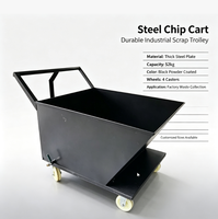 Chariot basculant multifonctionnel en acier inoxydable pour copeaux de ferraille, collecteur de déchets de machines-outils CNC, chariot de vidange industriel pour roulements de moteur