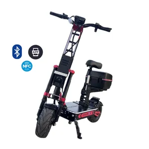 New Model App Control Ebs 72V 14Inch 10000 Watt Fat Tire E-Scooter 8000W 30-100Ah Long Range 100Km H Electric Scooter With Seat