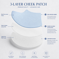 Patch quotidien respirant anti-rides pour le front et les joues au collagène soluble en nanofibres et peptides marins