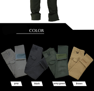 Pantaloni da lavoro tattici invernali da uomo impermeabili da esterno pantaloni da combattimento neri - Product Image 4
