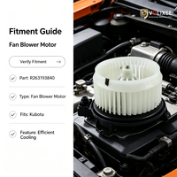 Moteur de soufflerie R263193840 pour chargeuse sur pneus Kubota R065 R530CA R630CA, moteur de ventilateur de chauffage et de climatisation de cabine