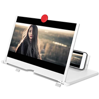 Black 12" Mobile Phone Screen Foldable Holder Stand Screen Magnifier