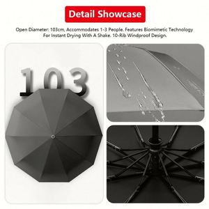 Wholesale 3 Fold <b>Umbrella</b> Fully <b>Automatic</b> Sunscreen Sunshade Sun <b>Umbrella</b> Dual Use with LED Flashlight for Business - Product Image 6