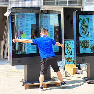 KFC Restoran 49 55 65 75 Inci Layar Sentuh Cashless POS Makanan Cepat Saji Pesanan Mandiri Bayar Mesin Penjual Otomatis Kios Pemesanan Luar Ruangan - Product Image 4