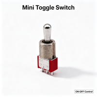Mini interrupteur à bascule SPDT 5A 125VAC 2A 250VAC 3 broches, interrupteur à bascule en métal pour panneau de commande